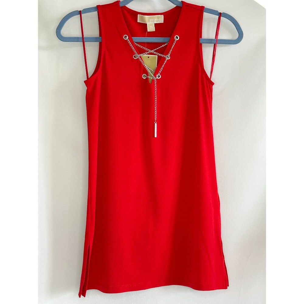 Women’s Michael Kors Sleeveless Blouse – Red – Size XSmall